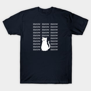 Chatty Cat (White Cat) T-Shirt